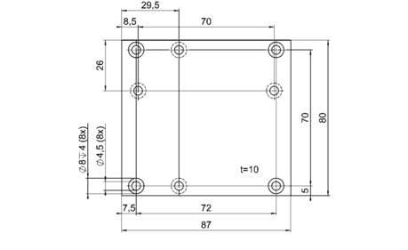 PI M-403.AP2 Adapter Bracket Drawing