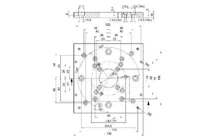 PI M-062.HP Adapter Plate Drawing